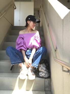 「Teva（テバ）のTeva / プラットフォーム ユニバーサル（サンダル）」を使った、chan-miさん（レディース・163cm）の春コーディネート