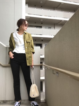 「MAISON DE REEFUR（メゾンドリーファー）のアイテム（その他パンツ）」を使った、chan-miさん（レディース・163cm）の秋コーディネート
