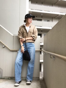 「秋のブラウンスタイル」｜「アイテム（その他アウター）」を使った、chan-miさん（レディース・163cm）の秋コーディネート