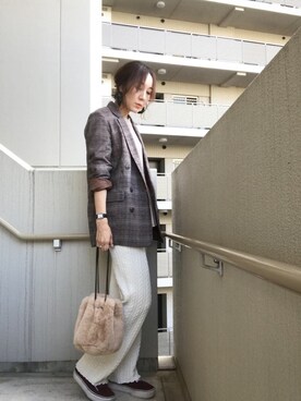 「OZOC（オゾック）のアイテム（ハンドバッグ）」を使った、chan-miさん（レディース・163cm）の秋コーディネート