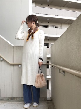 「OZOC（オゾック）のアイテム（ハンドバッグ）」を使った、chan-miさん（レディース・163cm）の秋コーディネート
