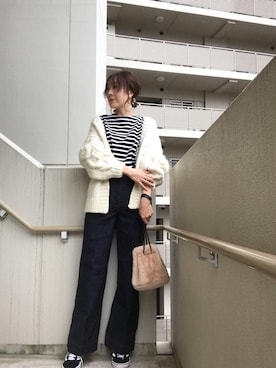 「OZOC（オゾック）のアイテム（ハンドバッグ）」を使った、chan-miさん（レディース・163cm）の秋コーディネート