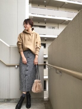 「OZOC（オゾック）のアイテム（ハンドバッグ）」を使った、chan-miさん（レディース・163cm）の秋コーディネート