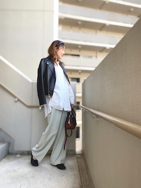 「DHOLIC（ディーホリック）のアイテム（セットアップ）」を使った、chan-miさん（レディース・163cm）の春コーディネート