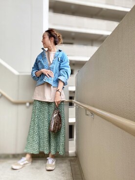 「Lee（リー）のアイテム（ジャケット/アウター）」を使った、chan-miさん（レディース・163cm）の春コーディネート