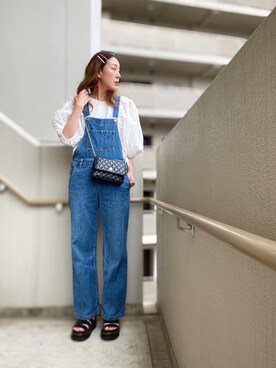 「SLOBE IENA（スローブイエナ）のアイテム（オールインワン・サロペット）」を使った、chan-miさん（レディース・163cm）の春コーディネート