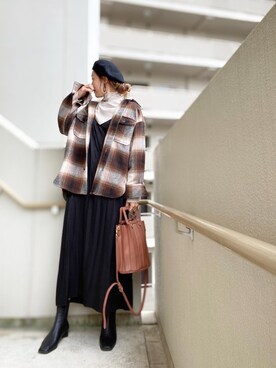 「H&M（エイチ・アンド・エム）のアイテム（その他アウター）」を使った、chan-miさん（レディース・163cm）の秋コーディネート