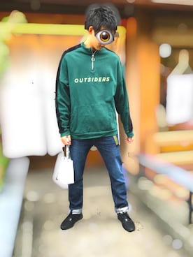 「asos（エイソス）のアイテム（ブルゾン）」を使った、ギャオスさん（メンズ・183cm）の秋コーディネート
