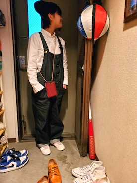 「northface（ノースフェイス）のアイテム（帽子）」を使った、ア~ィさん（レディース・156cm）の秋コーディネート