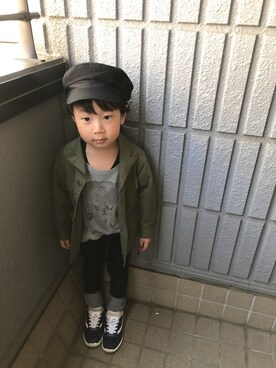 「bobochoses」｜「アイテム（ブルゾン）」を使った、Ryuさん（キッズ・100cm）の春コーディネート