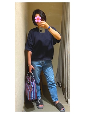 「TOGA PULLA（トーガ　プルラ）のアイテム（ブレスレット）」を使った、SATUKISOMAさん（レディース・158cm）の春コーディネート