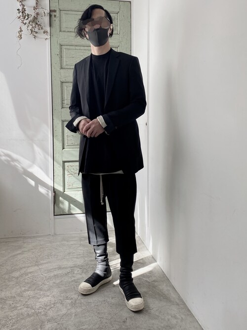 trestelle2012さんの「RICK OWENS 3/4-length shorts(Rick Owens)」を使ったコーディネート
