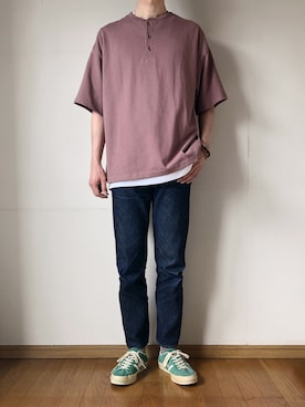 となりさん（メンズ・179cm）の春コーディネート