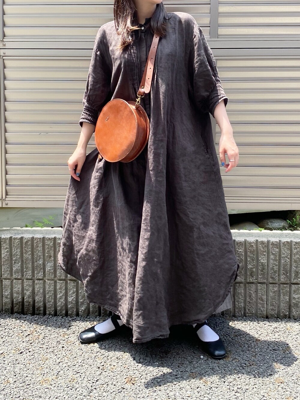 fukutoyutoriさんの「_麻　ピンタックウィングカラー7分袖　OP（l'atelier du savon）」を使ったコーディネート