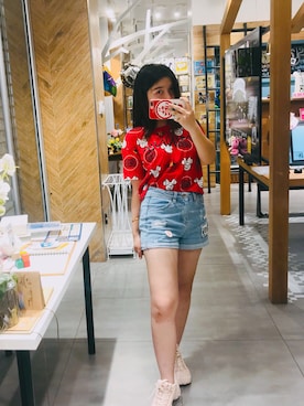「cache cache（カシュ カシュ）のアイテム」を使った、YuyiiiineUEさん（レディース・156cm・10代）の夏コーディネート