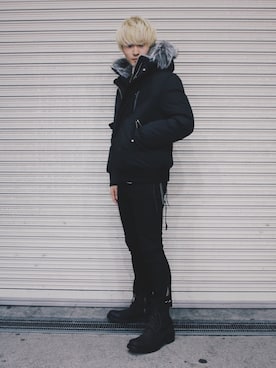 「Mackage（マッカージュ）のアイテム（ジャケット/アウター）」を使った、Azuma Yuhoさん（メンズ・178cm）の秋コーディネート