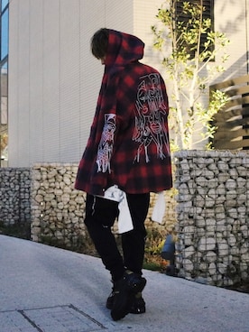 「Haculla（ハキュラ）のアイテム」を使った、Azuma Yuhoさん（メンズ・178cm）の冬コーディネート