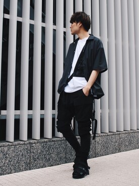 「SUPERTHANKS」｜「アイテム（サンダル）」を使った、Azuma Yuhoさん（メンズ・178cm）の春コーディネート