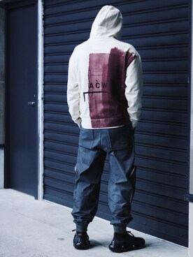 「A-COLD-WALL*（アコールドウォール）のアイテム（パーカー）」を使った、Azuma Yuhoさん（メンズ・178cm）の冬コーディネート