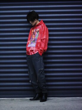 「A-COLD-WALL*（アコールドウォール）のアイテム（パーカー）」を使った、Azuma Yuhoさん（メンズ・178cm）の冬コーディネート