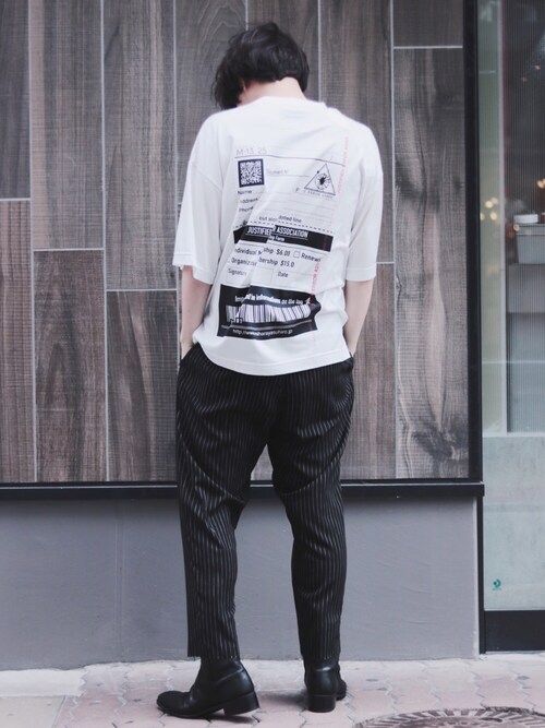 BED J.W. FORD Two Tucks Stripe Pants (20SS-B-PT02-2)を使った人気