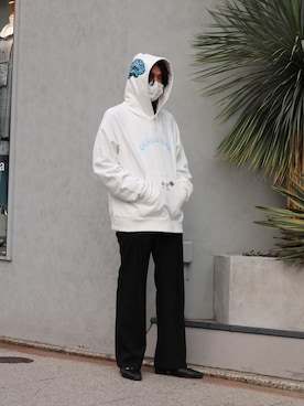 「LAD MUSICIAN（ラッドミュージシャン）のアイテム（パンツ）」を使った、Azuma Yuhoさん（メンズ・178cm）の春コーディネート