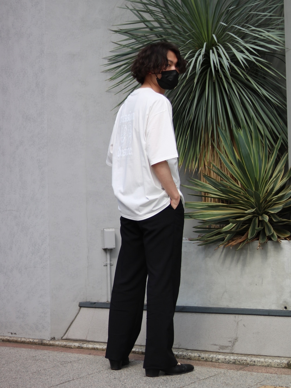 LAD MUSICIAN ブラック スラックス LAD MUSICIAN [ラッドミュージシャン] ESTER SERGE FLARE SLACKS