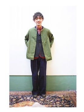 「maillot（マイヨ）のアイテム（ブルゾン）」を使った、トレビナグレンファームさん（メンズ・177cm）の冬コーディネート