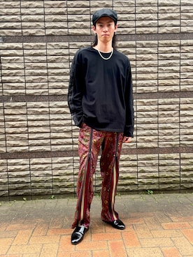 ひろ/黒・柄物さんのコーディネート