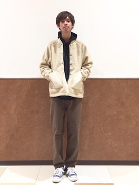 「coen（コーエン）のアイテム（ブルゾン）」を使った、coen たかひろさん（メンズ・183cm）の秋コーディネート