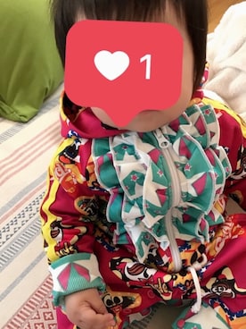 「JAM（ジャム）のアイテム」を使った、あ。さん（キッズ・70cm）の春コーディネート