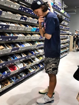 「Back Channel（バックチャンネル）のアイテム（パンツ）」を使った、こーぎーさん（メンズ・171cm）の夏コーディネート