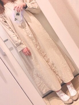 「SM2（エスエムツー）のアイテム（シャツワンピース）」を使った、りっかさん（レディース・158cm）の春コーディネート