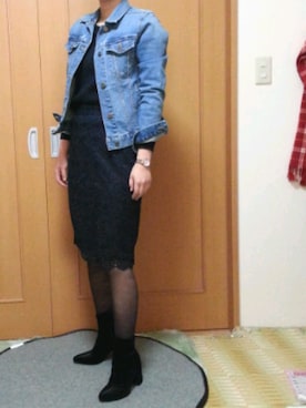 「LUKIA（ルキア）のアイテム」を使った、TOMさん（レディース・161cm）の冬コーディネート