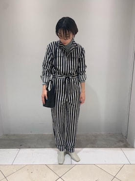 「SUPP. no one else （サップノーワンエルス）のアイテム（つなぎ/オールインワン）」を使った、003240kaさん（レディース・164cm）の秋コーディネート