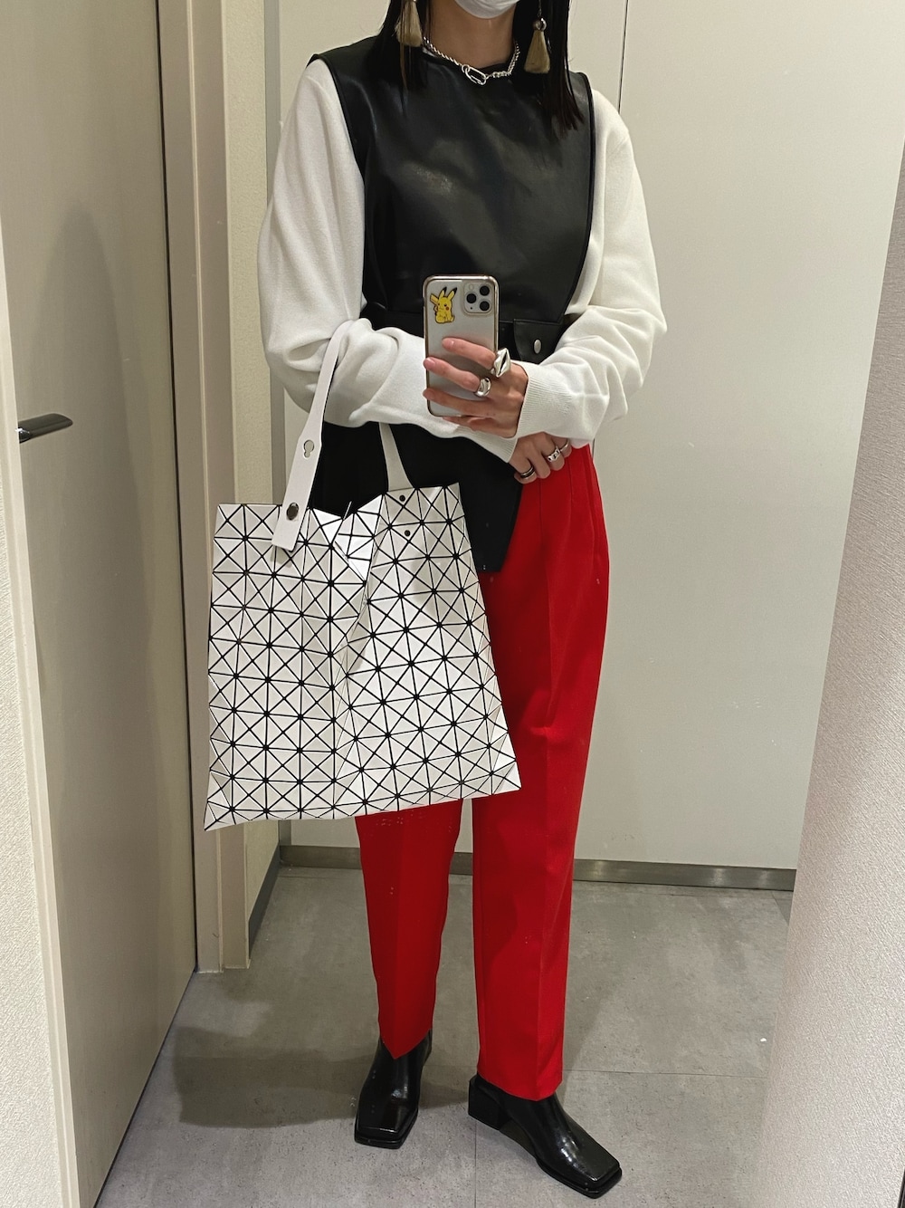 BAO BAO ISSEY MIYAKE トートバッグ BAO BAO ISSEY MIYAKE】ロックマットトートバッグ 【買取入荷