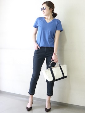 「upperhights（アッパーハイツ）のアイテム」を使った、chicaさん（レディース・165cm）の春コーディネート