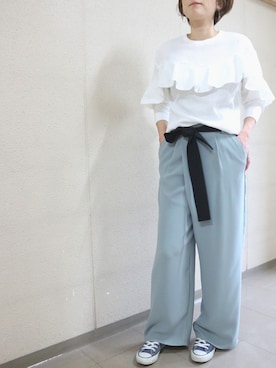 「ワッフル」｜「アイテム（スニーカー）」を使った、chicaさん（レディース・165cm）の春コーディネート