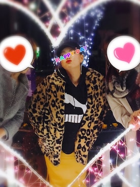 「デカピアス」｜いっちょむさん（レディース・161cm）の冬コーディネート