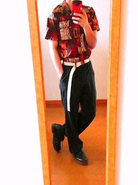 「CABANE de ZUCCa（カバンドズッカ）のアイテム（スラックス）」を使った、ヒロさん（メンズ・170cm）の夏コーディネート
