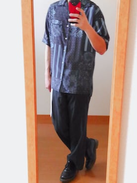 「CABANE de ZUCCa（カバンドズッカ）のアイテム（スラックス）」を使った、ヒロさん（メンズ・170cm）の夏コーディネート