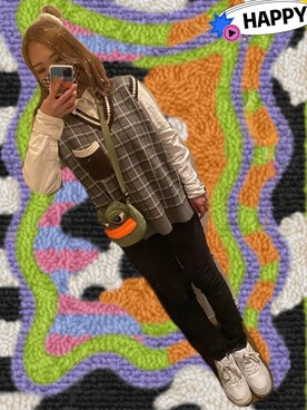 「アイテム（シュシュ）」を使った、ファミさん（レディース・164cm・20代）の冬コーディネート