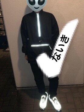 「AIR MAX」｜「アイテム（ナイロンジャケット）」を使った、しゅーやさん（メンズ・160cm）の春コーディネート