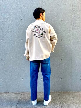 Sonny Label｜takahiro使用「URBAN RESEARCH Sonny Label（L.A.モチーフ刺繍シャツ）」的時尚穿搭