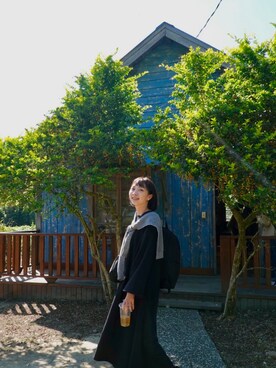 「Dickies（ディッキーズ）のアイテム（バックパック/リュック）」を使った、Shu-Yenさん（レディース・163cm）の冬コーディネート