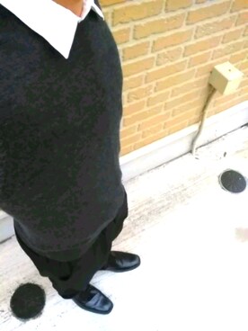 「しまむら（シマムラ）のアイテム（チノパンツ）」を使った、みっちーさん（メンズ・168cm）の春コーディネート