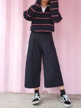 「PUMA（プーマ）のアイテム（レッグウェア）」を使った、Lu Yuhuiさん（レディース・156cm）の冬コーディネート