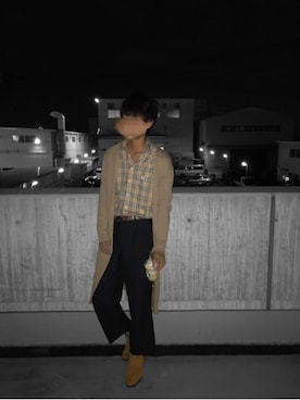 「STAR（スター）のアイテム」を使った、Misamoさん（メンズ・177cm）の秋コーディネート