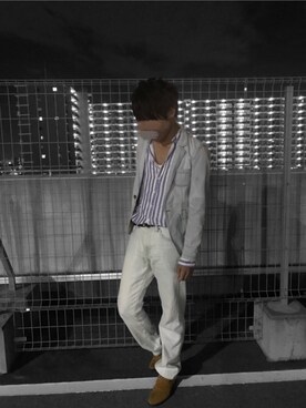 「STAR（スター）のアイテム」を使った、Misamoさん（メンズ・177cm）の秋コーディネート