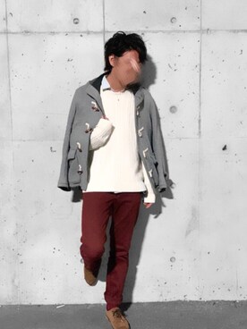 「STAR（スター）のアイテム」を使った、Misamoさん（メンズ・177cm）の秋コーディネート